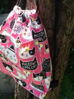  Batůžek Kočky na růžové