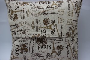  Povlak na polštářek- Paříž hnědá